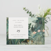 エキゾチック素朴熱帯林デイトカードを保存 サンキューカード (スタンド正面)