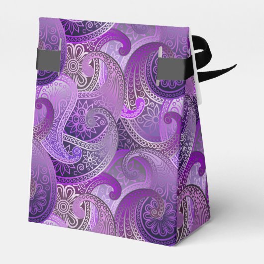 エキゾチック紫のペイズリーダマスクパターン フェイバーボックス (裏面サイド)