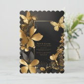 エキゾチック結婚の黒金ゴールドフローラ蝶インビタット (スタンド正面)