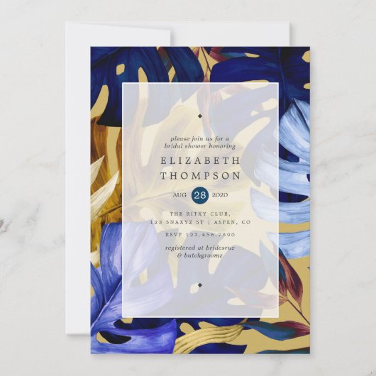 エキゾチック結婚フォレストブライダルシャワー 招待状 (正面)