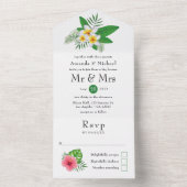 エキゾチック結婚熱帯病 オールインワン招待状 (内側)