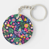エキゾチック絵を描な手花柄–48330 キーホルダー (裏面)
