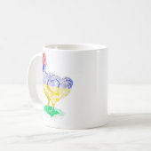 エキゾチック絶滅ドドードバードイラストレーションモーリシャス コーヒーマグカップ (正面左)