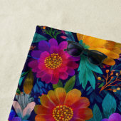 エキゾチック花カラフルフローラガラス名 ビーチタオル (インサイチュ)