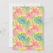 エキゾチック花バースデーパーティ招待状 (裏面)