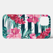 エキゾチック花モノグラムストライプの Case-Mate iPhoneケース (裏面 (横))
