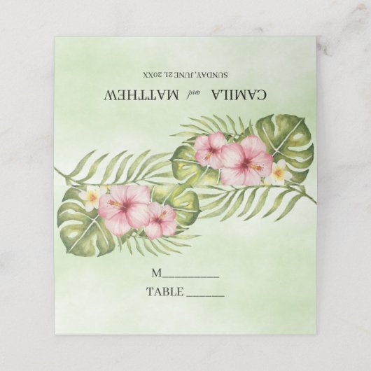 エキゾチック花 プレイスカード (外部開封)