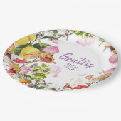 エキゾチック花 ペーパープレート (アングル)