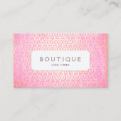 エキゾチック芸術的ピンクパターンファッションと美しい 名刺 (正面)