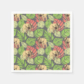 エキゾチック葉なジャングルズとゾウ スタンダードカクテルナプキン (正面)