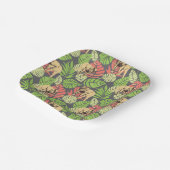 エキゾチック葉なジャングルズとゾウ ペーパープレート (傾斜あり)