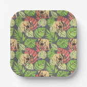 エキゾチック葉なジャングルズとゾウ ペーパープレート (正面)