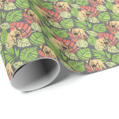 エキゾチック葉なジャングルズとゾウ ラッピングペーパー (ロールコーナー)