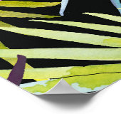 エキゾチック葉なパーム水の色 ポスター (角)