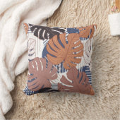 エキゾチック葉なモンテラのヴィンテージ熱帯。 クッション (ブランケット)