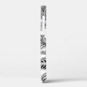 エキゾチック葉なヴィンテージ、フローラ白黒。 Case-Mate iPhoneケース (裏面 / 左)