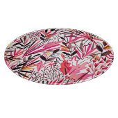 エキゾチック葉な花の雨林のパターン カッティングボード (角)