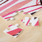 エキゾチック葉な花の雨林のパターン ジグソーパズル (側面)