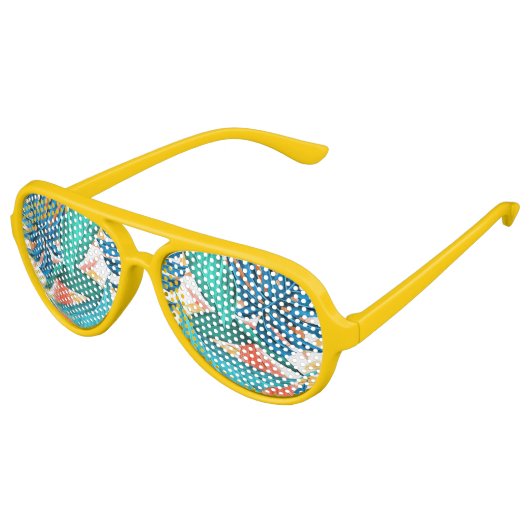 エキゾチック葉熱帯 アビエーターサングラス (アングル)