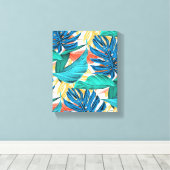 エキゾチック葉熱帯 キャンバスプリント (インサイチュ (ウッドフロア))