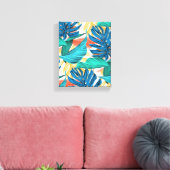 エキゾチック葉熱帯 キャンバスプリント (インサイチュ (リビング))