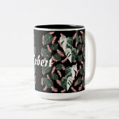 エキゾチック葉 ツートーンマグカップ (正面右)