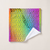 エキゾチック虹フェイクアニマルプリントバスタオルセット バスタオルセット (ウォッシュタオル)