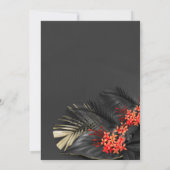 エキゾチック西インディアンジャスミン結婚トロピカル 招待状 (裏面)