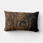 エキゾチック豊かなヒョウ動物のパターン ランバークッション (裏面)