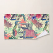 エキゾチック象クジャクかわいらし ハンドタオル (ハンドタオル)