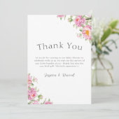 エキゾチック赤ちゃんシャワーバラFdventure サンキューカード (スタンド正面)
