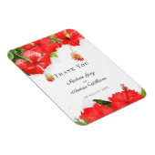 エキゾチック赤ハイビスカスフラワーアートありがとう マグネット (右側)