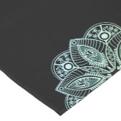 エキゾチック部族の緑のグラデーションの曼荼羅 ショートテーブルランナー (コーナー)