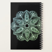 エキゾチック部族の緑のグラデーションの曼荼羅 プランナー手帳 (裏面)