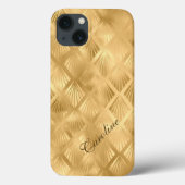 エキゾチック金ゴールド幾何エレガントパターン Case-Mate iPhoneケース (裏面)