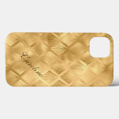 エキゾチック金ゴールド幾何エレガントパターン Case-Mate iPhoneケース (裏面 (横))
