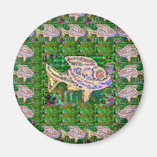 エキゾチック金魚の魚の水中競技ペット – エレガントギフト マグネット (正面)