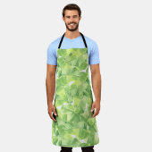 エキゾチック離れな：シームレスな水彩 エプロン (着用した状態)