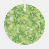 エキゾチック離れな：シームレスな水彩 ガラスオーナメント (裏面)