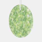 エキゾチック離れな：シームレスな水彩 ガラスオーナメント (正面左)