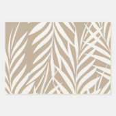 エキゾチック離れパームパステルカプチーノパターン ラッピングペーパーシート (正面3)