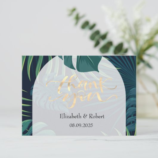 エキゾチック離れパーム結婚サンキューカード サンキューカード (スタンド正面)