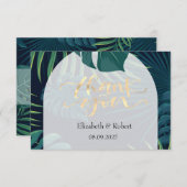 エキゾチック離れパーム結婚サンキューカード サンキューカード (正面/裏面)