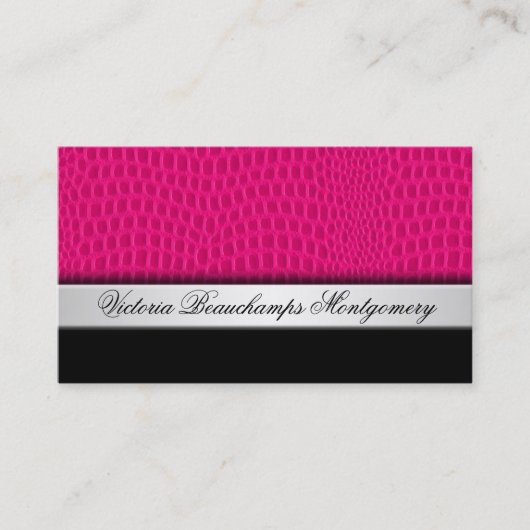 エキゾチック革プロフェッショナル自然名刺 名刺 (正面)