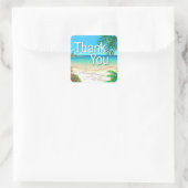 エキゾチック頼なビーチ(私はあなたの名前を砂に入れる) スクエアシール (バッグ)