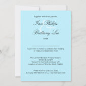 エキゾチック頼なビーチ(私はあなたの名前を砂に入れる) 招待状 (裏面)