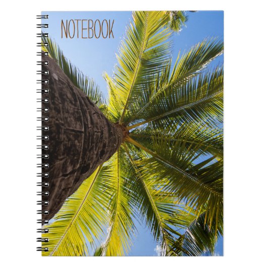 エキゾチック鮮やかなヤシの木 ノートブック (正面)