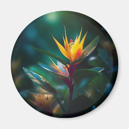 エキゾチック黄花磁石 マグネット (正面)