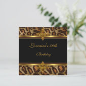 エキゾチック黒金ゴールド50th誕生日パーティー 招待状 (スタンド正面)