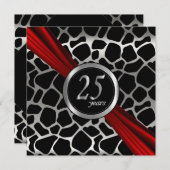 エキゾチック25結婚th Silver's Anniversary 招待状 (正面/裏面)